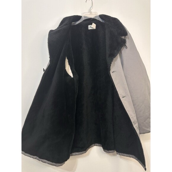 Haband Women’s Coat Fuzzy Lined XL Heavyweight Thick Button Up Pockets - Picture 5 of 6